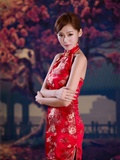 Beautiful Winnie snow red cheongsam sexy charming(16)